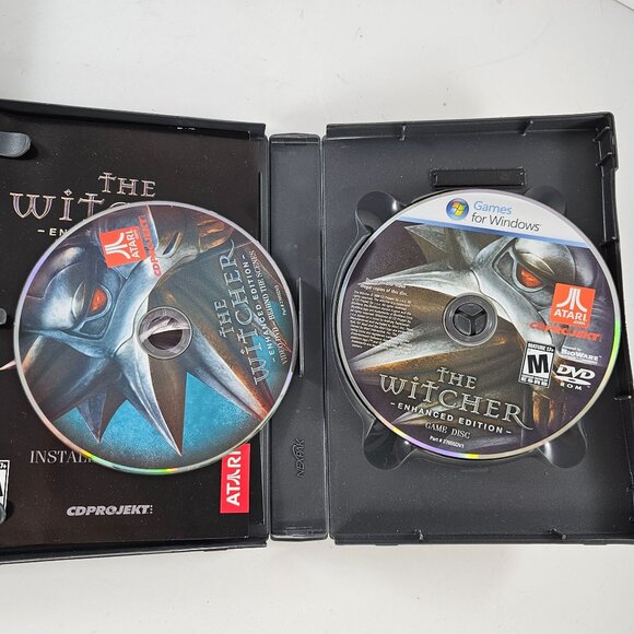 Witcher Enhanced Edition PC Fantasy RPG w/ Slip Cover Complete 4 Discs 2008 - Picture 10 of 11